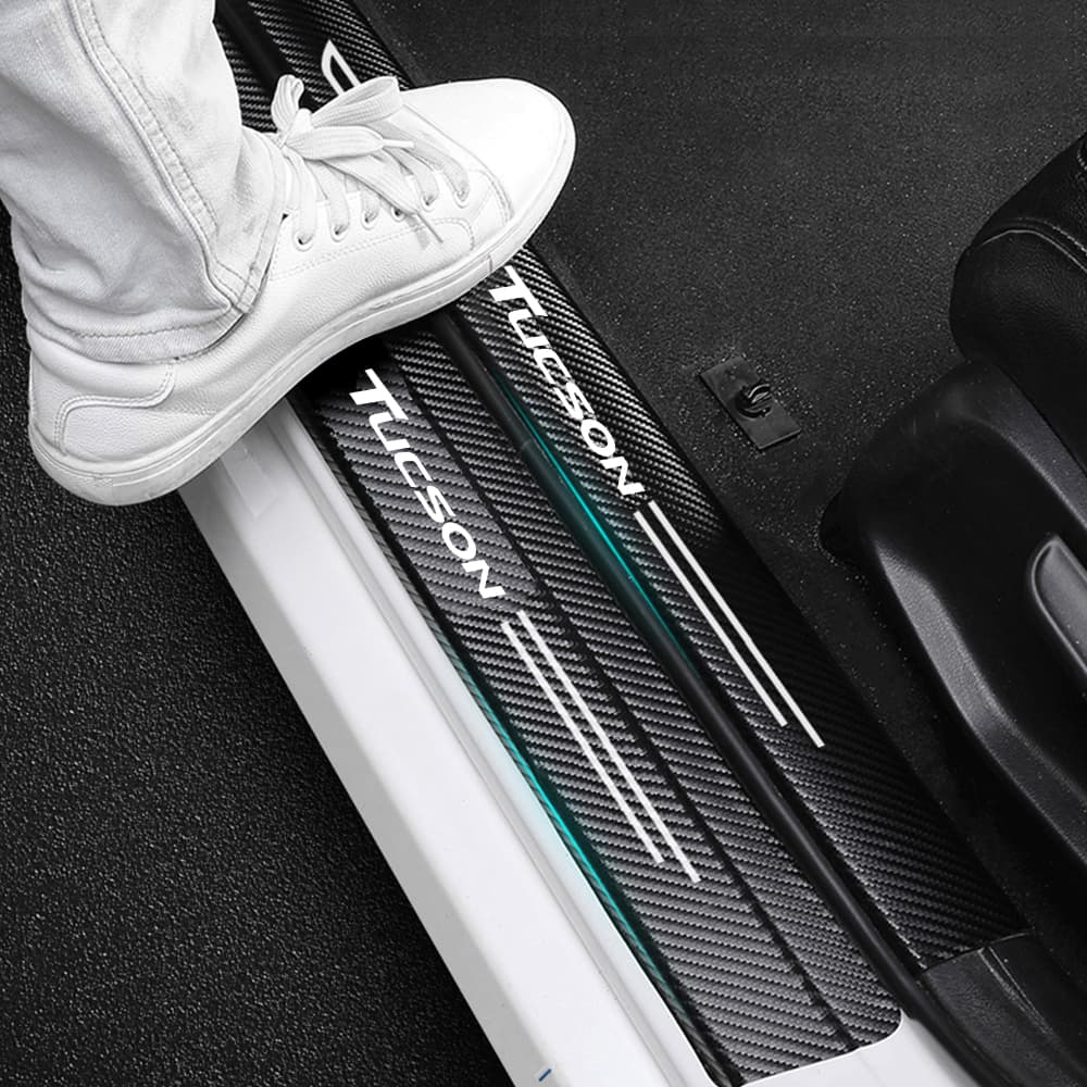 Накладка на порог двери автомобиля, декор педали, водонепроницаемая защитная наклейка для iat Hyundai TUCSON nx4 2016 2018 2022