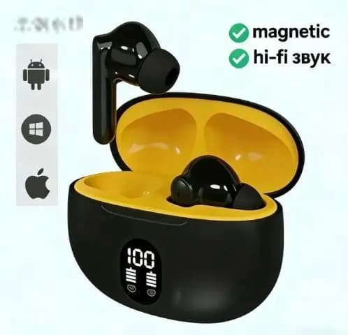 Наушники беспроводные с микрофоном, Bluetooth, USB Type-C, белый
