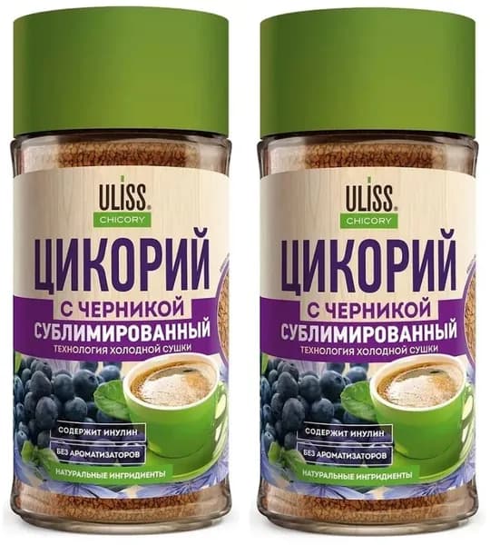 Цикорий ULISS Chicory с экстрактом черники, 85 гр - 2 штуки