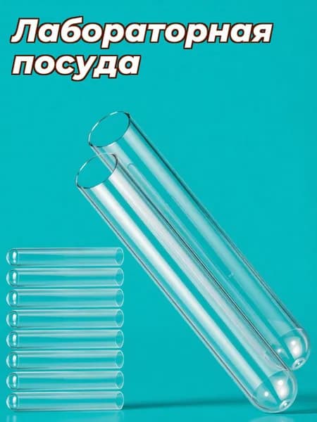 Пробирки пластиковые прозрачные с крышками, для лабораторных экспериментов, 10 штук в наборе