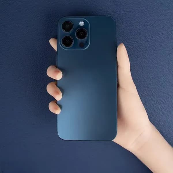 Синий титан муляж iPhone 15 ProMAX (черный экран)