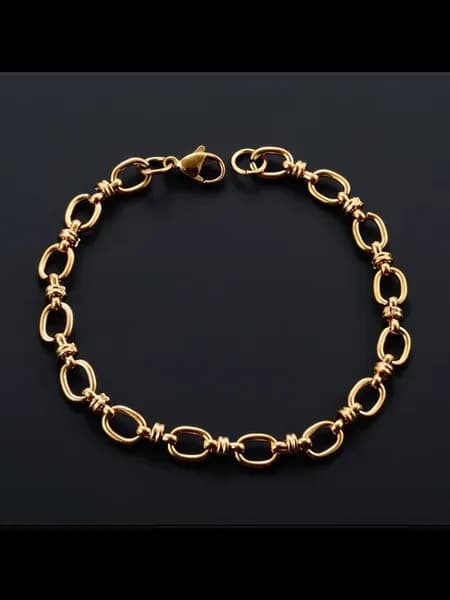 Браслет из нержавеющей стали Gold, 22cm