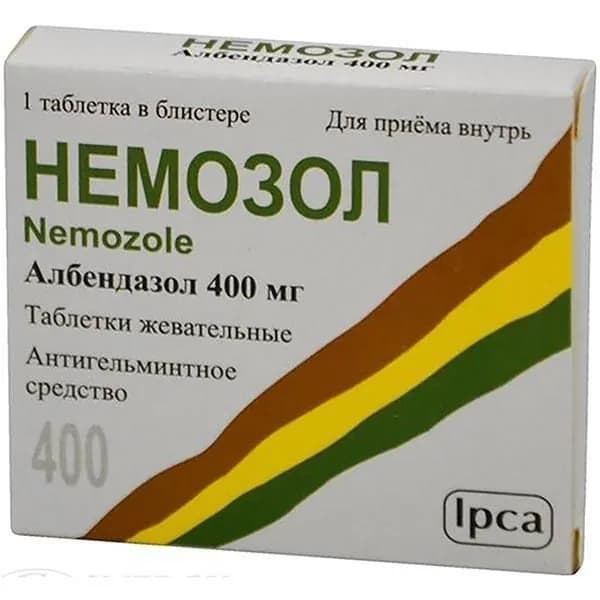 Немозол таблетки жевательные 400мг