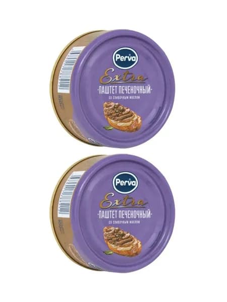 PERVA Паштет печеночный Extra со сливочным маслом 100 г, 2 шт