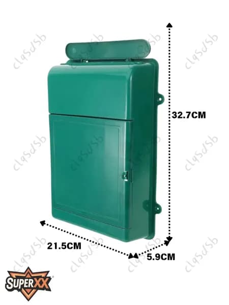 Почтовый ящик 1 секц. 345 мм x 260 мм x 70 мм, темно-зеленый