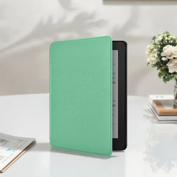 Чехол для Kindle Paperwhite 12-го поколения 2024 года и Kindle Colorsoft Signature Edition, зелёный, с функцией автоматического пробуждения