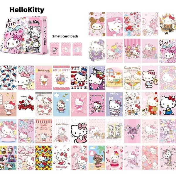 Коллекционные карточки Sanrio с Hello Kitty и Kuromi, подарочный набор с любимыми персонажами для детей и фанатов, подарок