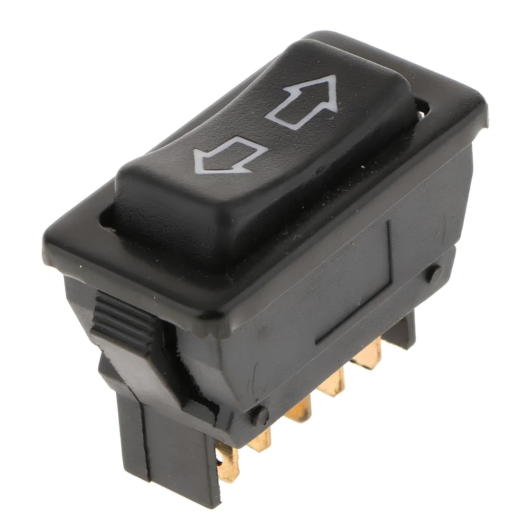 Переключатель (стеклоподъемника) клавишный 12V/20А (5с) (ON-OFF-ON) черный (ASW-01)