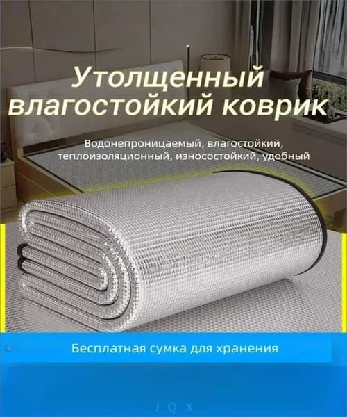 Коврик туристический с фольгой 200х90 см, влагостойкий, теплоизоляция от холода, дорожный коврик для пикника, матрас для кемпинга