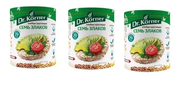 Dr. Korner Хлебцы Семь злаков, 100г, 3 шт