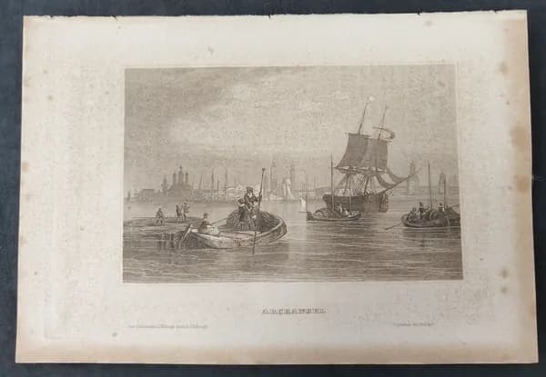 Вид Архангельска 1840-60 гг.
