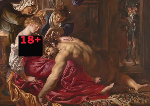 Постер "Самсон и Далила, Питер Пауль Рубенс ок.1609 г.Репродукция, Формат А4", 29.7х21 см