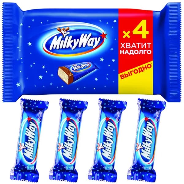 Батончик Milky Way молочный с суфле 26 г x 4 шт