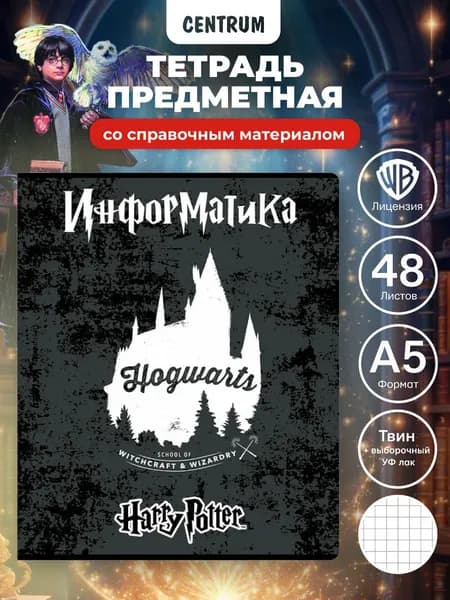 Тетрадь предметная Информатика Гарри Поттер, А5, клетка, 48 листов