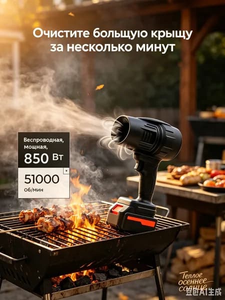 Портативный турбо-пылесос с функцией обдува,Воздуходувка портативная аккумуляторная, Ветродуйка аккумуляторная мощная