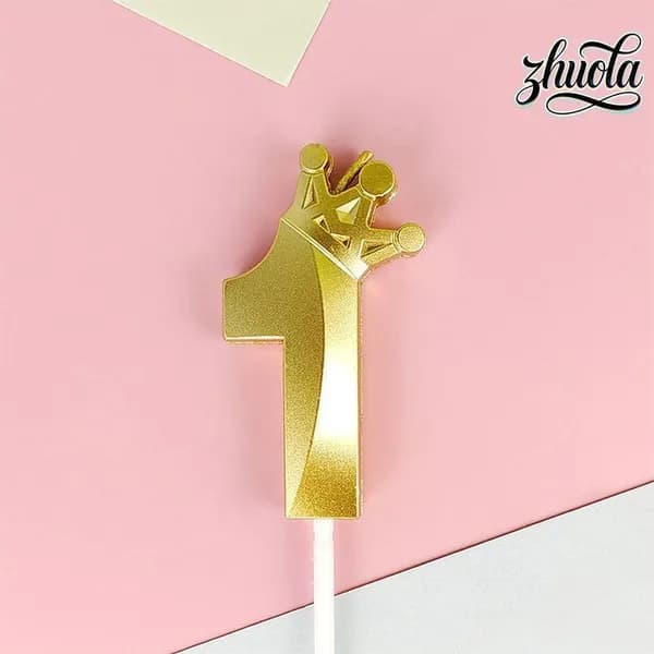 Топпер для торта цифра 1, 1 шт, 1 уп.