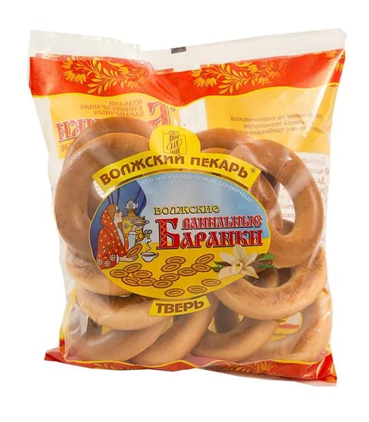 Волжский пекарь Баранки со вкусом Ванили,350 гр.