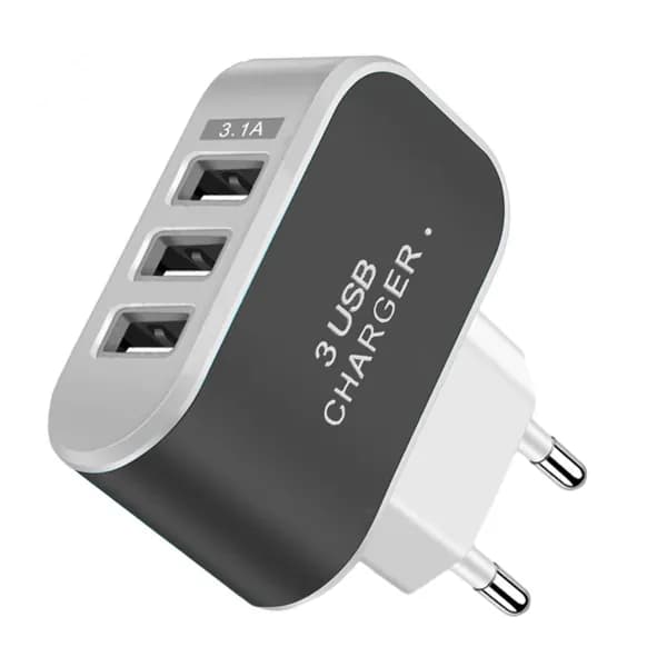 Стильный бестселлер 2024 с 3 портами USB для зарядки мобильных устройств планшетов и наушников от сети 5 В