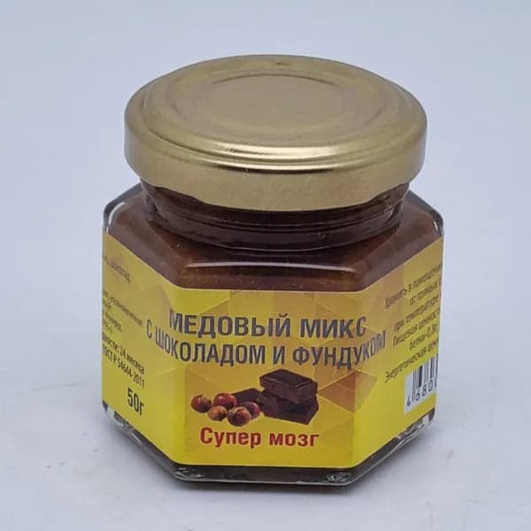 Мед микс шоколад и фундук "Супермозг" 50гр