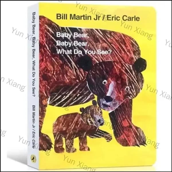 Eric Carle, Grandpa Carl's classic picture book Brown Bear, what did you see? Original Enlightenment Book