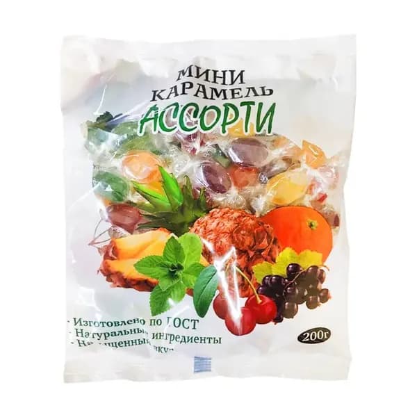 Карамель леденцовая Каприз, мини ассорти, 200 г