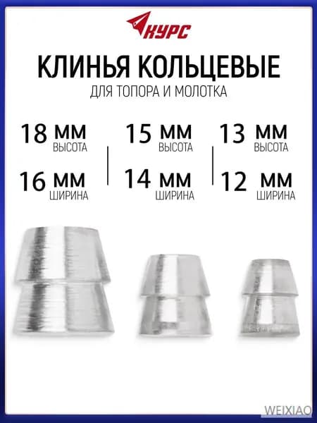 Клин для топора;(3 штуки);подходит для молотка, топора