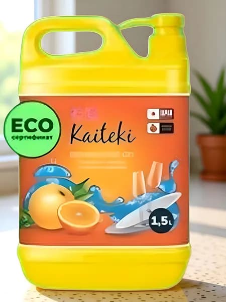 Kaiteki Средство для мытья посуды апельсин, 1,5 л
