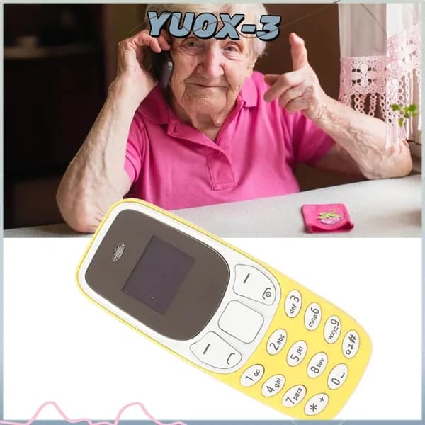 Мобильный телефон, желтый