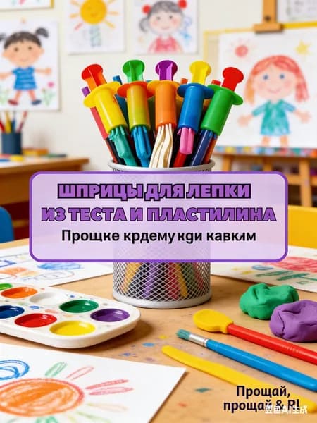 Набор шприцов-экструдеров для лепки из теста и пластилина