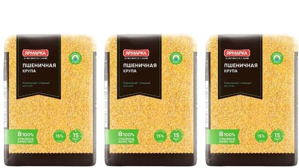 Крупа ЯРМАРКА пшеничная 500г*3штуки
