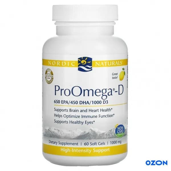 ProOmegaD, пищевая добавка, , со вкусом лимона, 60 капсул