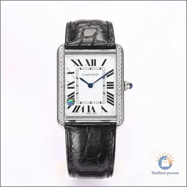 GARTIER Механические часы Cartier с римскими цифрами, женские белые часы 32,6 *25,7 мм, Европейская версия