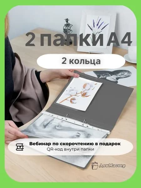 Папка на кольцах для документов А4-2шт