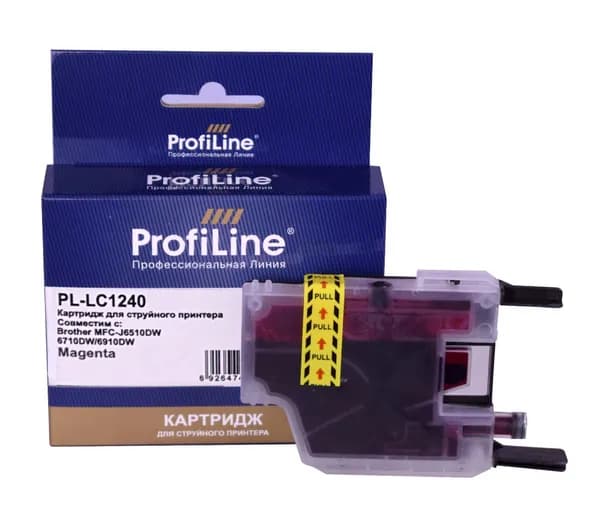 Картридж для струйного принтера LC1240M ProfiLine для Brother DCP -145C/165C/195С/375CW/MFC-250C/290C/DCP-6690CW, цвет пурпурный