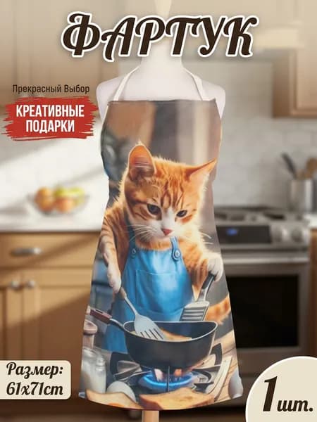 Фартук кухонный , котенок