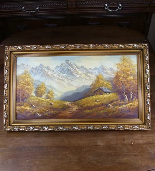 Картина. Холст. Масло. С подписью автора. Середина 20 века. Европа