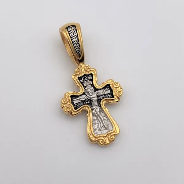 Assay Крестик ювелирный Серебро позолоченное