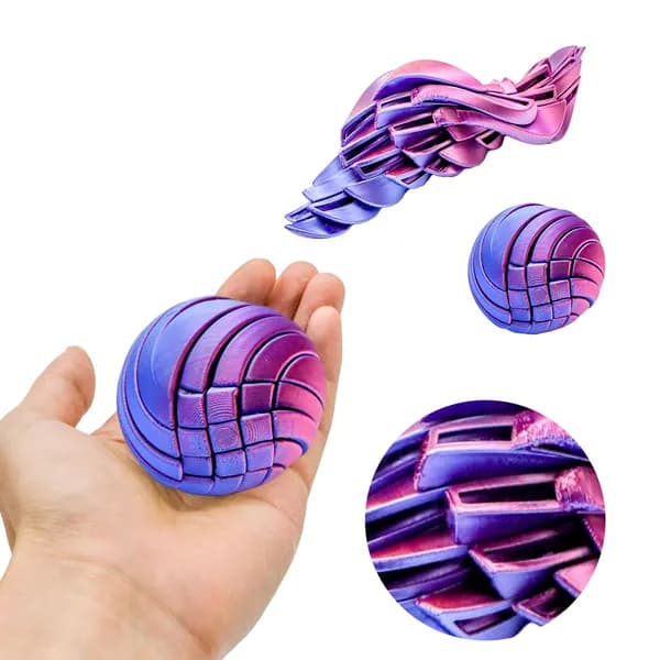 3D-печать шар-трансформер для релаксации, красно-синий, 5,4 см