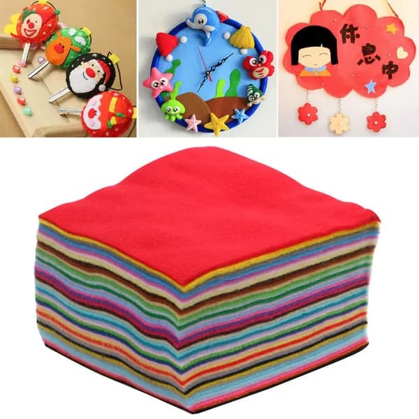 40шт Новых Многоцветных Мягких Войлочных Листов DIY Craft Полиэфирная Ткань 150мм *150мм*1мм
