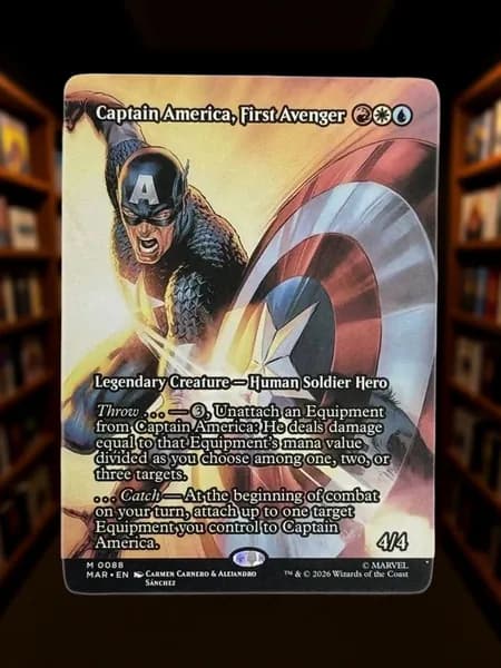 Кастомные прокси-карты высокого качества, MTG PROXY CARDS фойловые карты не, стандартный размер CaptainAmerica,FirstAvenger#88