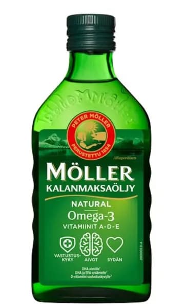 Классический натуральный рыбий жир Moller Omega-3, А-D-Е, 250 мл (Норвегия)