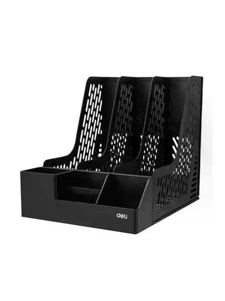 Лоток вертикальный Deli EZ00122 3 отд с органайзером 4 отд