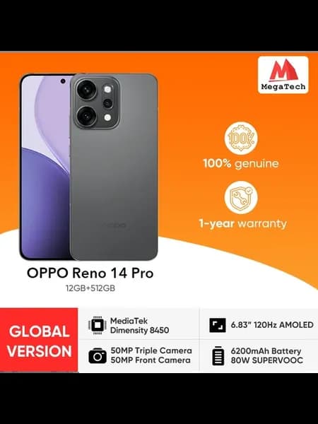 Смартфон Reno14 Pro, 12 512ГБ, global