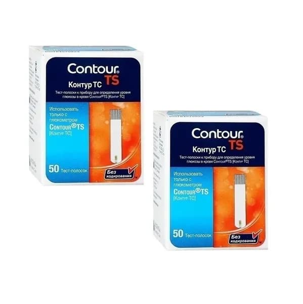 Тест-полоски Контур ТС Contour TS, 100 штук