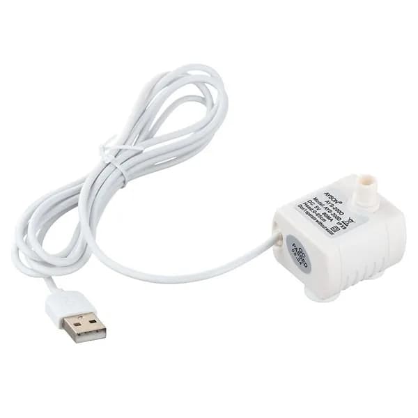 Помпа для воды погружная USB 5В бесшумная, мини насос для питьевого фонтана кошек, аквариума и декора