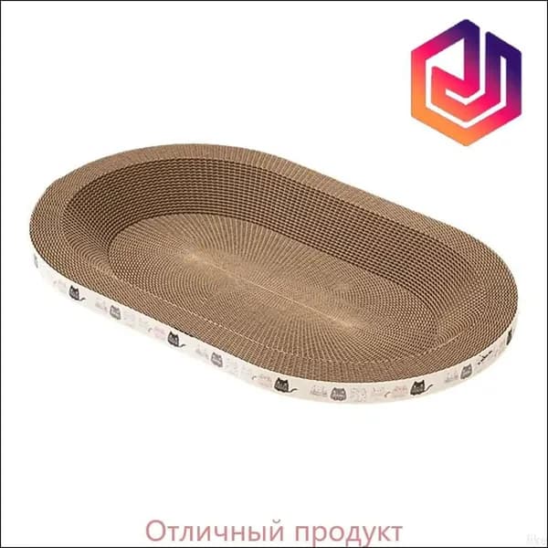 Овальное гнездо для кошки, износостойкая и нелиняющая когтеточка, премиум
