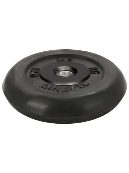 Диск обрезиненный "Barbell" d 31 мм чёрный 0,75 кг