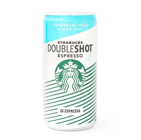 Молочный кофейный напиток Doubleshot Espresso без сахара, Starbucks, 200 мл, Дания