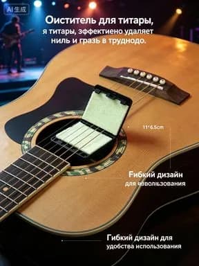 Чистилка для гитарных струн, уход и защита, практичный инструмент для гитары