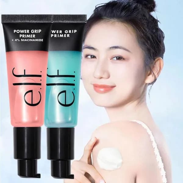 e.l.f. Power Grip Primer, Увлажняющий праймер для лица на гелевой основе, Разглаживающий макияж, Увлажняющий крем и грунтовка